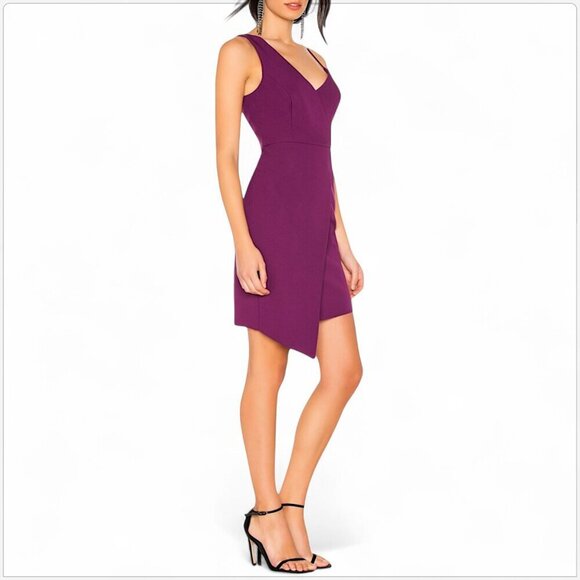 BCBGMaxazria BCBG Imperial Plum Micaila Asymmetrical Cocktail Dress NEW NWT 0 - Picture 2 of 7